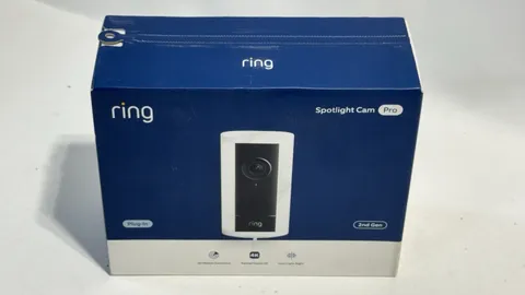 Ring Spotlight Cam Pro Wired Plug-In (2nd Gen) White 4K Smart Security Camera