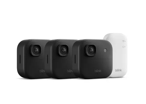 Blink Outdoor 4 2K+ (newest model) Wireless 3 Camera Smart Security System Black