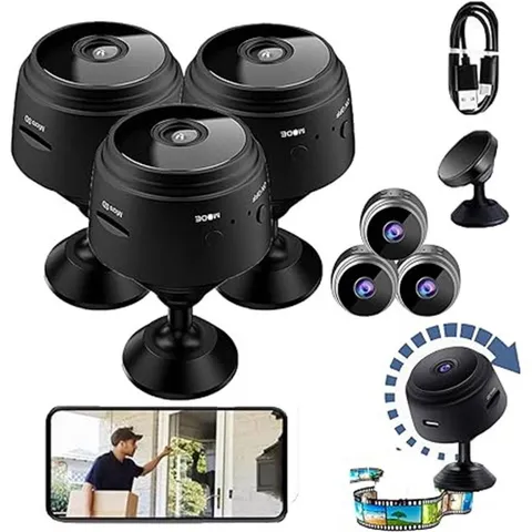 3Pack Mini Wireless Security Camera, Bluetooth 1080P HD WiFi Camera for Home