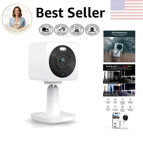 Smart Home Ready 1080p Wi-Fi Camera with Free Local Storage & Night Color Vision
