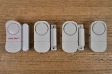 Lot of 4 First Alert Magnetic Door Window Alarm Sensors 3 Magnets Tested