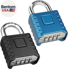 2 Pack Large Combination Lock, Heavy Duty Outdoor Weatherproof Padlock, High Sec