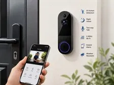 Wireless WiFi Video Doorbell Camera 2.4GHz Night Vision Two-Way Audio