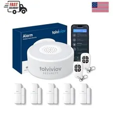 Effortless Wireless Home Security - 8-Piece Alarm System with Battery Backup