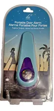 Wedge Portable Door Alarm -  Blue & Purple Butterfly - Travel Safety - NEW