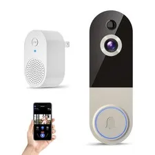 1080P Wireless Video Doorbell Camera with Receiver, AI Human Motion Detection...