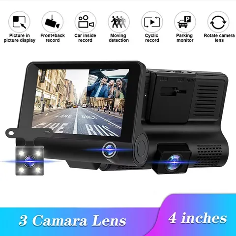 Dual Lens Dash Cam 1080P 4 Inch Display Dashboard Camera with Rear View Camera