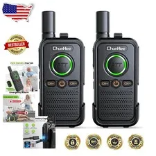 Wireless Intercom 1.5 Mile VOX SOS Alarm Long Range UHF Security 2-Way Radio