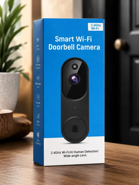 Smart Wi-Fi Video Doorbell Camera 2.4GHz AI Detection IR Night Vision New