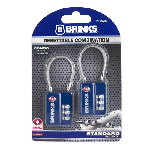 30 Mm TSA 3-Dial Resettable Combination Padlock, 2-Pack