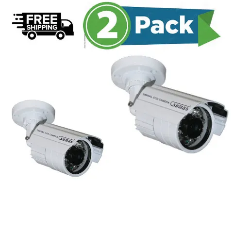 2 X SONY SM-3051ZE SUMAS Camara 1/3″ CCD 3.6mm Lens IR Weatherproof  Color CCD .