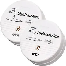 WER Water Leak Alarm Sensor, Battery Operated Leak Alert, 90Db Water Detector F