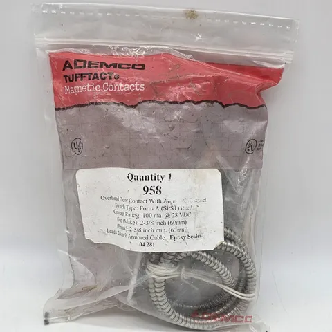 Honeywell 958 Hardwired Overhead Garage Door Contact Ademco Magnetic Sealed