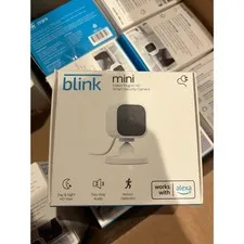 Blink Mini - Compact indoor plug-in smart security camera, 1080p HD video