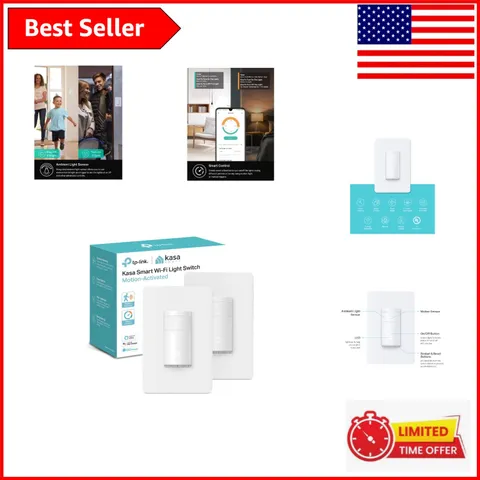 Hands-Free Wi-Fi Motion Sensor Switch Set - Voice-Controlled & Energy Saving