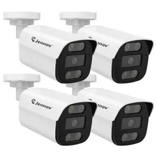 4‑Pack 8MP PoE Security IP Camera Outdoor Two‑Way Audio Color Night Vision 4K