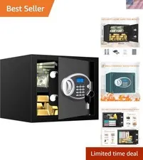 1.2 Cuft Safe Box Fireproof Waterproof for Home, Fire proof Safes with Digita...