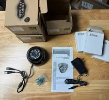 3 IR Aluminum Dome Cameras DPRO-B24DHR And 3 Power Supplies