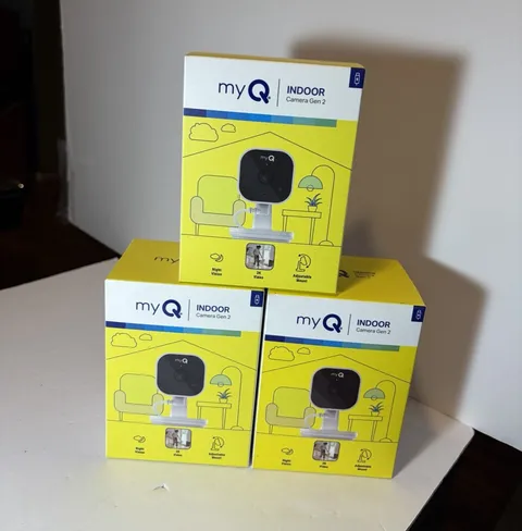 myQ Indoor Camera Gen 2 1080p Wi-Fi Indoor 3-Pack Night Vision 2-Way Talk