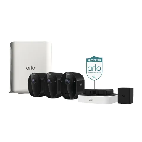 Arlo Pro 6th Gen 3 Camera Wireless 2K Security System with SmartHub Black