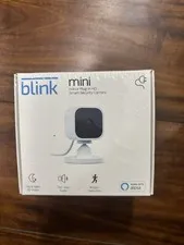 Blink Mini Compact indoor plug-in smart security camera 1080p HD, New/Sealed