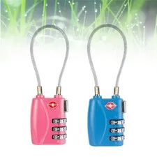 1pc Safe Light TSA Customs Lock Wire Rope Password Lock for Suitcases Backpacks