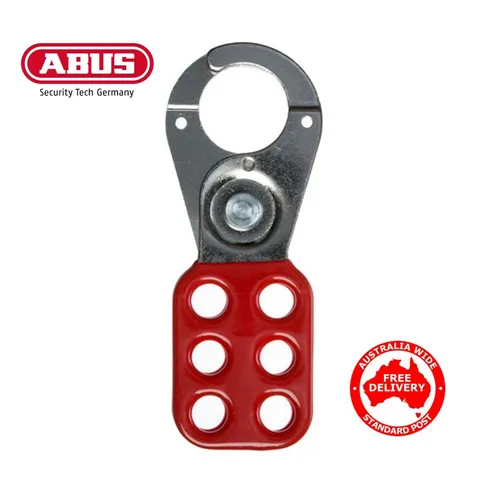 ABUS 25mm Safety Lockout Hasp RED H701-AB701RED-Free Post