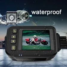 Motorcycle Dual Len Full Body Waterproof Front Rear View Driving Recorder Logger