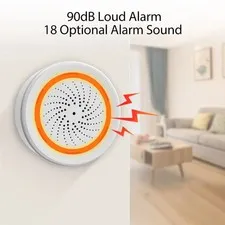 ONENUO Tuya Zigbee Smart Siren Alarm For Home Security With Strobe Alerts