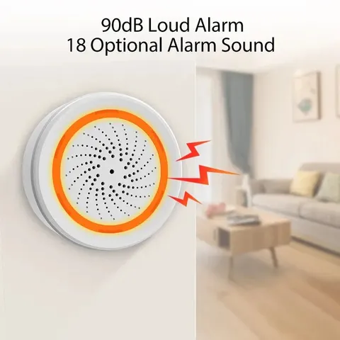 ONENUO Tuya Zigbee Smart Siren Alarm For Home Security With Strobe Alerts