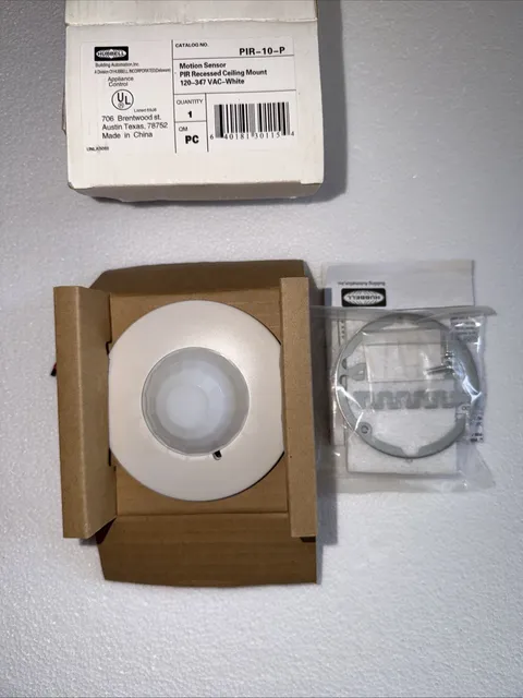HUBBELL PIR-10-EMS RECESSED CEILING MOUNT PIR OCCUPANCY SENSOR, 24V, WHITE