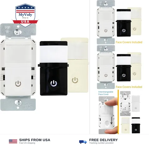 ENERLITES Motion Sensor Switch with LED Backlight, PIR Sensor, Motion Sensor ...