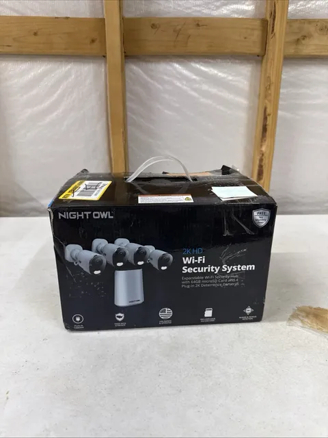 Night Owl 8-Ch, 4-Camera Indoor/Outdoor Plug-In Wi-Fi IP 4K 64GB Security System