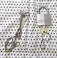 Fortress Silver Metal Padlock, Keyed Alike, Metallic Finish, 2 Keys