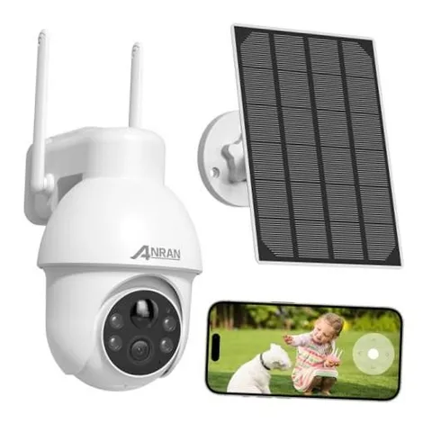 2K Solar Security Camera Outdoor Wireless WiFi Camera Battery 2K White-1pc