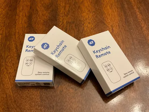 (3) BRAND NEW ADT KEYCHAIN REMOTES, SECURITY REMOTE, WHITE, SKF3R0-29, ALL NEW!