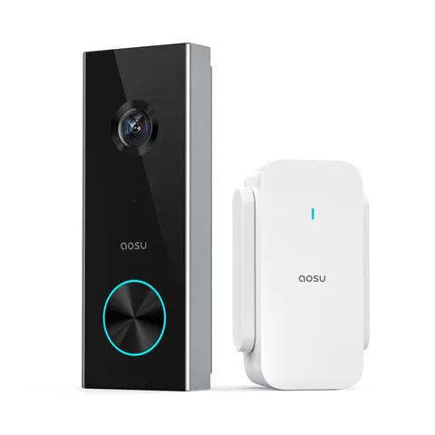 2K Wireless Doorbell Camera with Base Battery Powered 2.4G WiFi