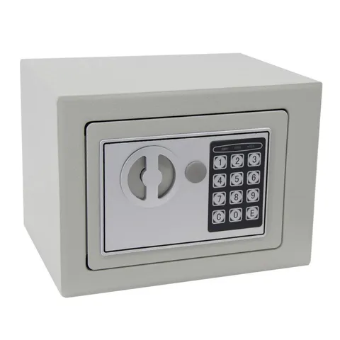 9" Digital Keypad Safe Box Light Gray Password Cash Money Gun Home Office
