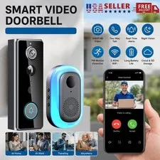 Wireless Video Doorbell Camera WiFi Home Security Two-way Doorbell Tuya Control