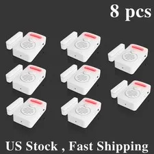Wireless Voice Alarm Doorbell Door Windows Reminder 90dB 3-Level Volume Kid 8PCS