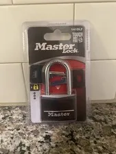 Master Lock Padlock with 2 Keys 141DLF Black/Silver, NEW