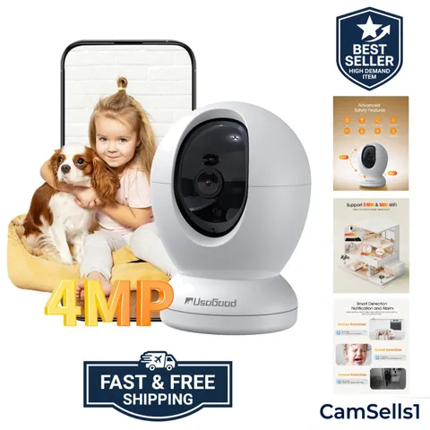 4MP Indoor Security Camera,360°Pet Camera Indoor,Baby Monitor with Phone App,...