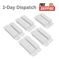 WESUA 5 Pack Surface Mounted NC Magnetic Door Contacts Switch Sensor Alarm