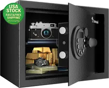 Safe Box Electronic Keypad 0.6 Cubic Feet Removable Shelf 9.84X13.78X9.8