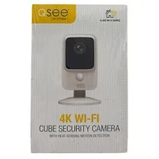 Q-SEE 4K UHD Smart Home Wi-Fi(R) Cube Camera QCW4K1MCW NEW