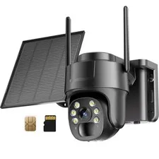 4G LTE Cellular Security Camera, No WiFi Security Camera Outdoor Built-in SIM...