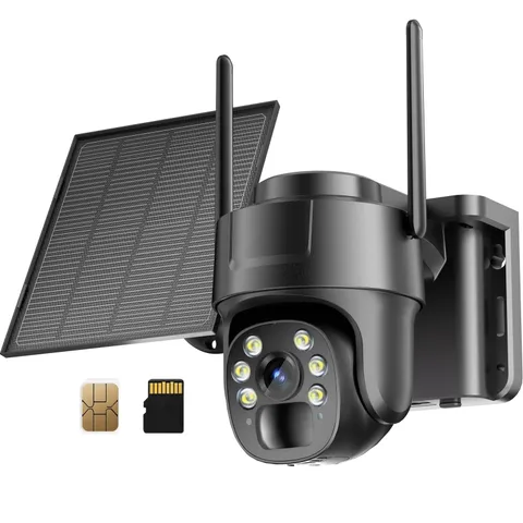 4G LTE Cellular Security Camera, No WiFi Security Camera Outdoor Built-in SIM...