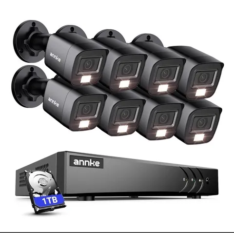 ANNKE DW81KN 8CH DVR 1080P + 8 Camera Security System 1TB HDD
