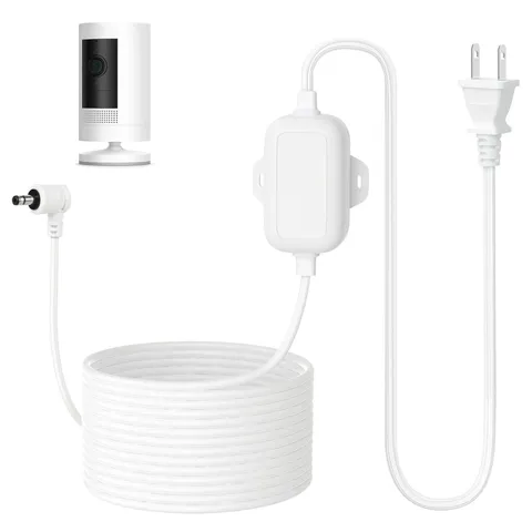Weatherproof Outdoor Power Adapter with 25 ft Cable for Stick Up Cam Battery