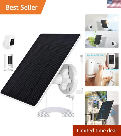 Ring Solar Panel for Stick Up Cam & Spotlight Battery – Waterproof, Easy Install